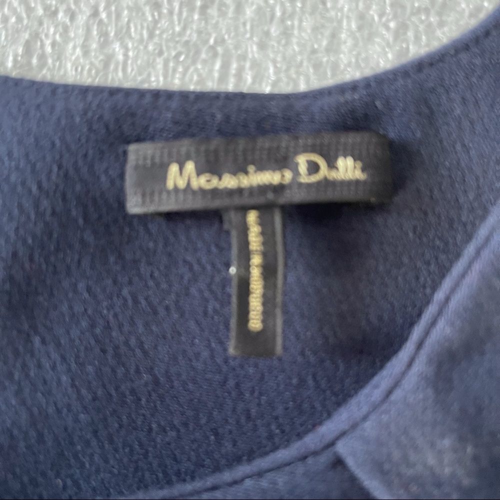 Navy Blue Massimo Dutti sleeveless Shift Dress - Picture 4 of 9